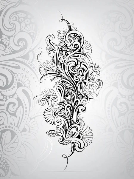 Dekorativ Blomma Prydnad Vektorillustration — Stock vektor