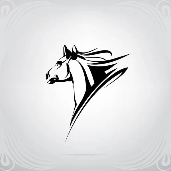 Vector Silhouet Van Paard Logo — Stockvector