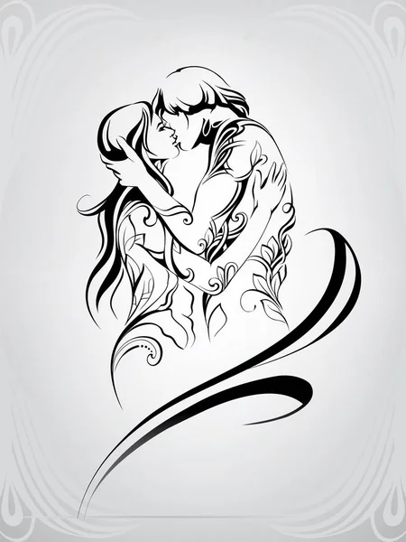 Couple kissing tattoo Vector Art Stock Images | Depositphotos Couple kissing tattoo Vector Art Stock Images | Depositphotos