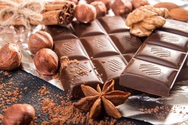 Çikolata parçaları, fındık, Çikolata talaşı ve ceviz kara günü