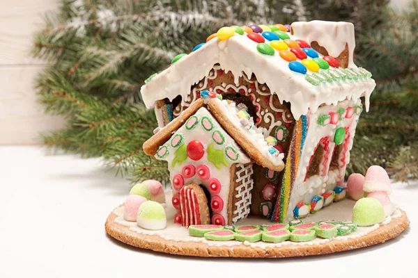 Gingerbread house. Christmas holiday sweets. European Christmas — Stock Photo, Image