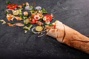 Popüler Arap Türkçe fast food bağışçısı shawarma ro için nankörler