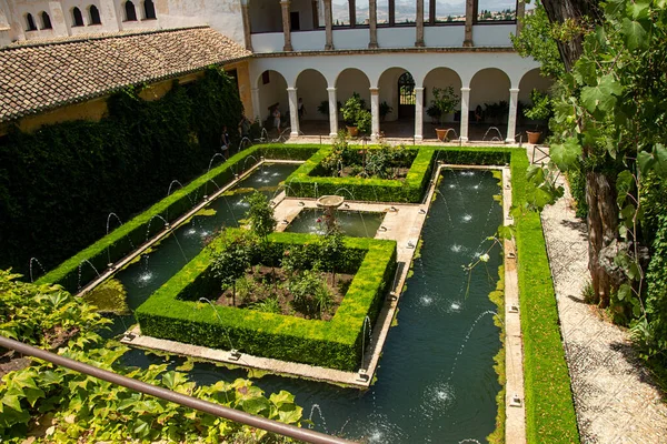 Jardín Alhambra Del Generalife Granada Andalucía España —  Fotos de Stock