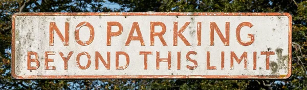 Parking Limit Metal Sign Aged Patina — Stock Photo, Image