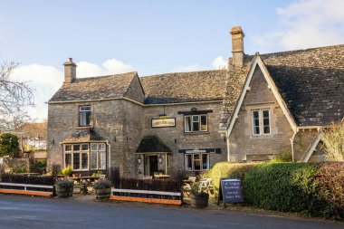 The Carpenters Arms at Miserden, Cotswolds, Gloucestershire, İngiltere, Birleşik Krallık