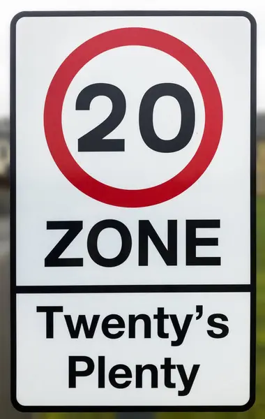 Zone Sign Inglaterra Reino Unido — Fotografia de Stock