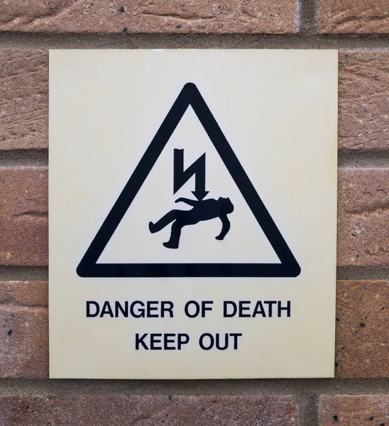 Niebezpieczeństwo Śmierci Keep Out Sign Wielka Brytania — Zdjęcie stockowe