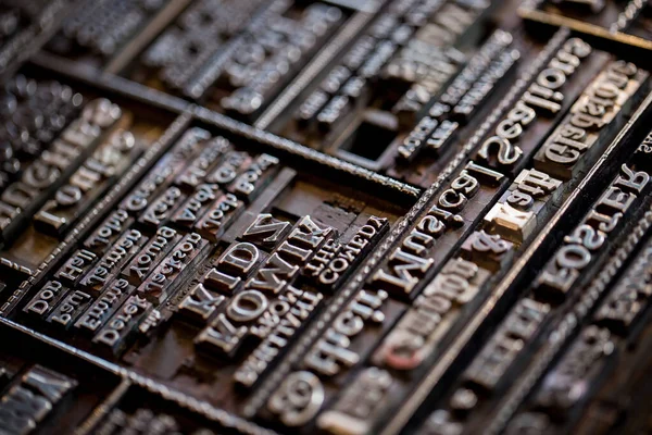 Old Vintage Printing Press para libros de cartas de periódicos —  Fotos de Stock