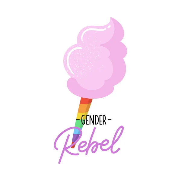 Linda Impresión Del Orgullo Lgbtq Elementos Diseño Coloridos Tipografía Vector — Vector de stock