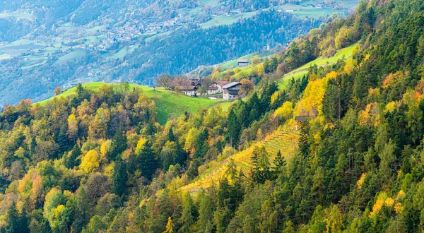 Vista Panorámica Otoño Cerca Chiusa Provincia Bolzano Trentino Alto Adigio — Foto de Stock
