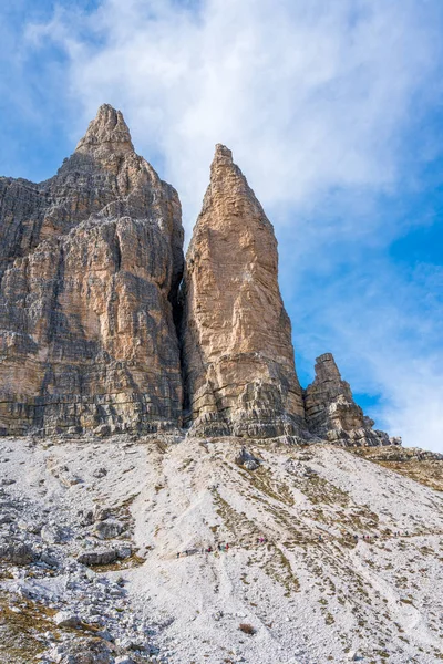 Scenic Sight Famous Peaks Tre Cime Lavaredo Veneto Italy — Stock Photo, Image