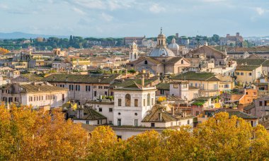 Rome skyline as seen from Castel Sant'Angelo on a sunny autumn afternoon. clipart