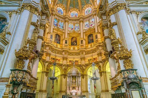 格拉纳达 圣母升天 大教堂宏伟的主祭坛 Andalusia Spain June03 2019 — 图库照片