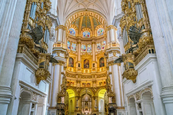Majestic Main Altar Our Lady Assumption Cathedral Granada Andalusia Spain — ストック写真