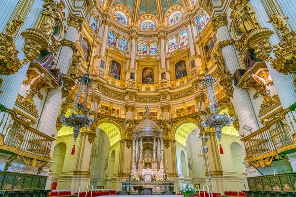 Majestic Main Altar Our Lady Assumption Cathedral Granada Andalusia Spain — Stock Photo, Image