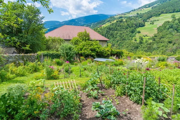 Vista Idílica Chiusa Una Mañana Verano Provincia Bolzano Trentino Alto — Foto de Stock