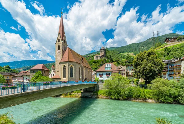 Idyllisk Chiusa Sommarmorgon Provinsen Bolzano Trentino Alto Adige Italien — Stockfoto