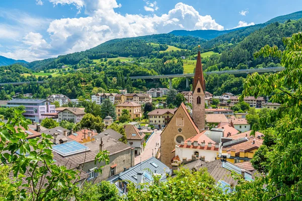Panoramic View Chiusa Summer Morning Province Bolzano Trentino Alto Adige — Stock Photo, Image