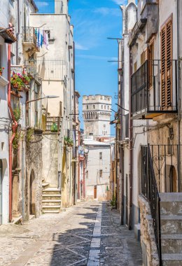 Vico del Gargano 'da manzara, İtalya' nın Puglia eyaletinin Foggia iline bağlı pitoresk bir köy..