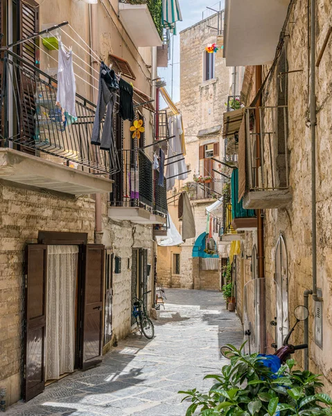 Vista Panorâmica Cidade Velha Bari Uma Tarde Verão Puglia Apúlia — Fotografia de Stock