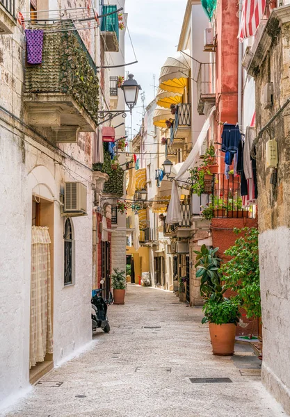 Scenisk Syn Gamla Stan Bari Sommareftermiddag Apulien Södra Italien — Stockfoto