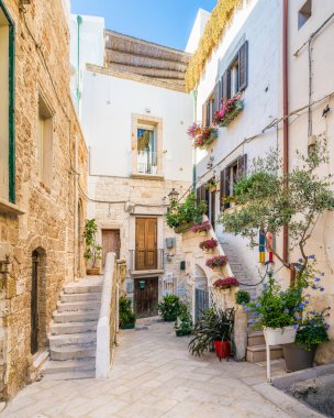 Polignano a Mare, Bari eyaletinde, Apulia (Puglia), Güney İtalya doğal görünürde.