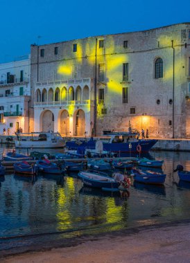 Scenic evening sight in Monopoli, Bari Province, Puglia (Apulia), southern Italy.