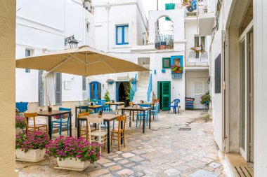 Monopoli'de manzara, Bari Eyaleti, Puglia (Apulia), Güney İtalya.
