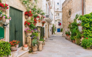 Monopoli'de manzara, Bari Eyaleti, Puglia (Apulia), Güney İtalya.