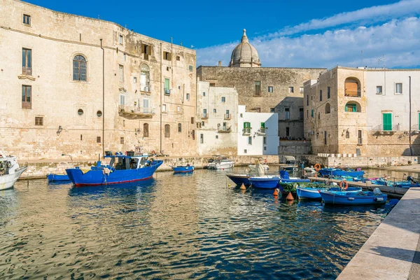 Monopoli Its Beautiful Old Harbour Bari Province Puglia Apulia Southern — Stock Photo, Image