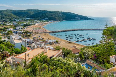 Late afternoon view in Peschici, beautiful village in the Gargano region of Puglia (Apulia), Italy.