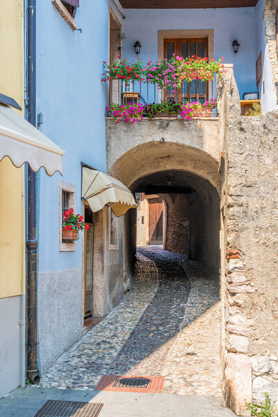 Malcesine, beautiful little town on Lake Garda. Veneto, Province of Verona, Italy.