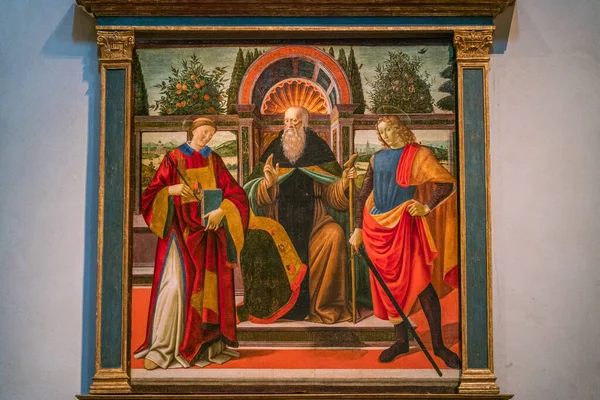 Gammal Målning Från Quattrocento Perioden Saint Lawrence Basilica Florens Toscana — Stockfoto