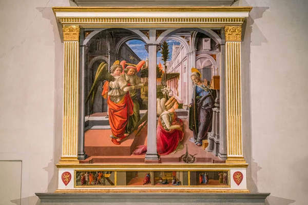 Painting Annunciazione Filippo Lippi Saint Lawrence Basilica Florence Tuscany Italy — стокове фото