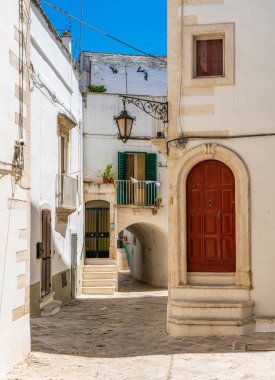Scenic sight in Martina Franca on a sunny summer morning, province of Taranto, Apulia, southern Italy.