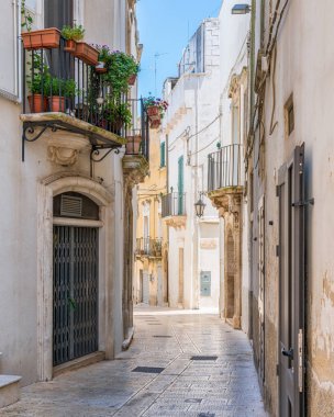 Scenic sight in Martina Franca on a sunny summer morning, province of Taranto, Apulia, southern Italy.