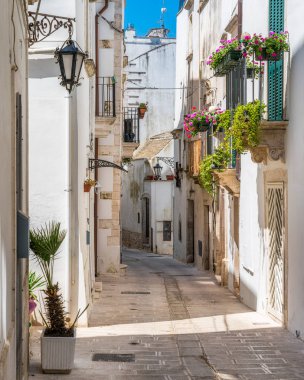 Scenic sight in Martina Franca on a sunny summer morning, province of Taranto, Apulia, southern Italy.