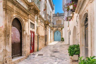 Scenic sight in Martina Franca on a sunny summer morning, province of Taranto, Apulia, southern Italy.