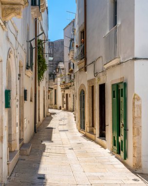Scenic sight in Martina Franca on a sunny summer morning, province of Taranto, Apulia, southern Italy.
