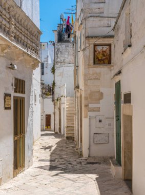 Scenic sight in Martina Franca on a sunny summer morning, province of Taranto, Apulia, southern Italy.
