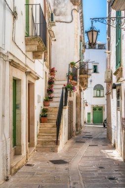 Scenic sight in Martina Franca on a sunny summer morning, province of Taranto, Apulia, southern Italy.