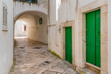 Scenic sight in Martina Franca on a sunny summer morning, province of Taranto, Apulia, southern Italy.