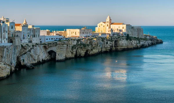 Die Schöne Promenade Von Vieste Provinz Foggia Apulien Italien — Stockfoto