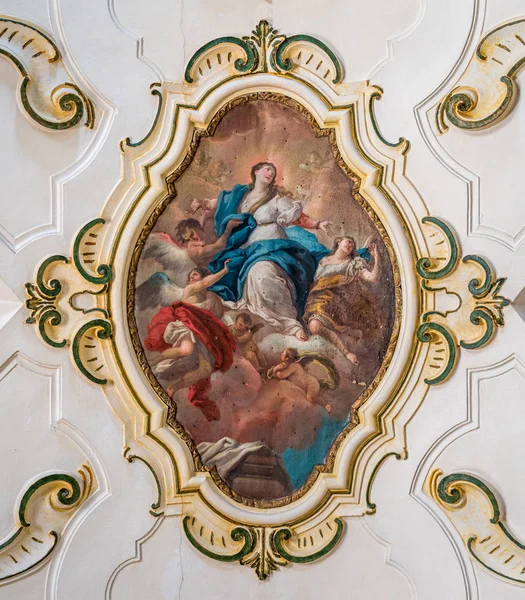 Affresco Della Vergine Dal Soffitto Della Chiesa Santa Maria Della — Foto Stock