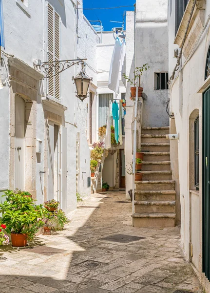 Scenic sight in Martina Franca on a sunny summer morning, province of Taranto, Apulia, southern Italy.