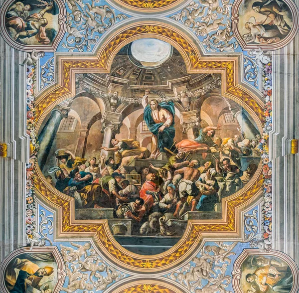 Soffitto Affrescato Nella Cattedrale Ostuni Puglia Puglia Italia Meridionale — Foto Stock