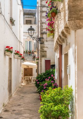 Locorotondo'da manzara, Bari Eyaleti, Apulia (Puglia), Güney İtalya.