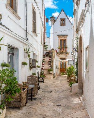 Locorotondo'da manzara, Bari Eyaleti, Apulia (Puglia), Güney İtalya.