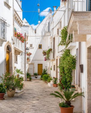 Locorotondo'da manzara, Bari Eyaleti, Apulia (Puglia), Güney İtalya.
