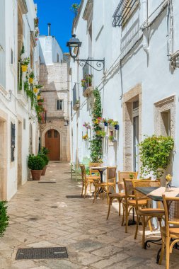 Locorotondo'da manzara, Bari Eyaleti, Apulia (Puglia), Güney İtalya.